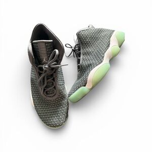 Jordan Woven Athletic Shoes in Gray and Mint Green